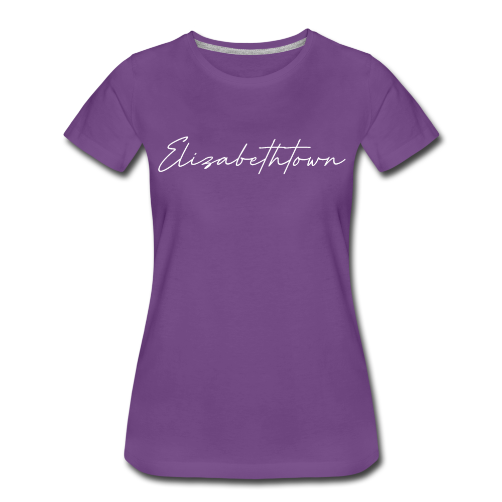 Elizabethtown Cursive Women's T-Shirt - purple