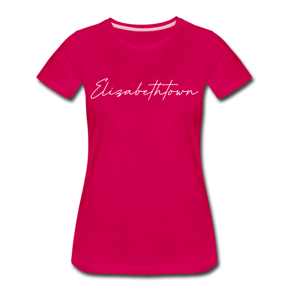 Elizabethtown Cursive Women's T-Shirt - dark pink