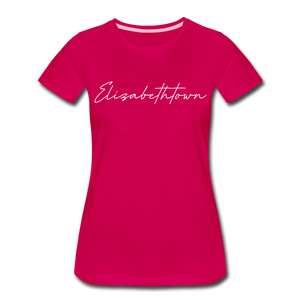 Elizabethtown Cursive Women's T-Shirt - dark pink