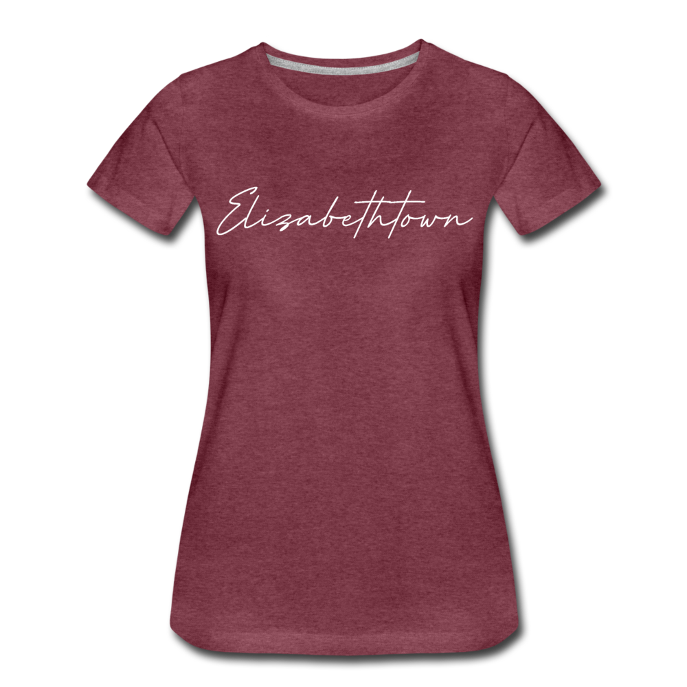 Elizabethtown Cursive Women's T-Shirt - heather burgundy