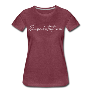 Elizabethtown Cursive Women's T-Shirt - heather burgundy