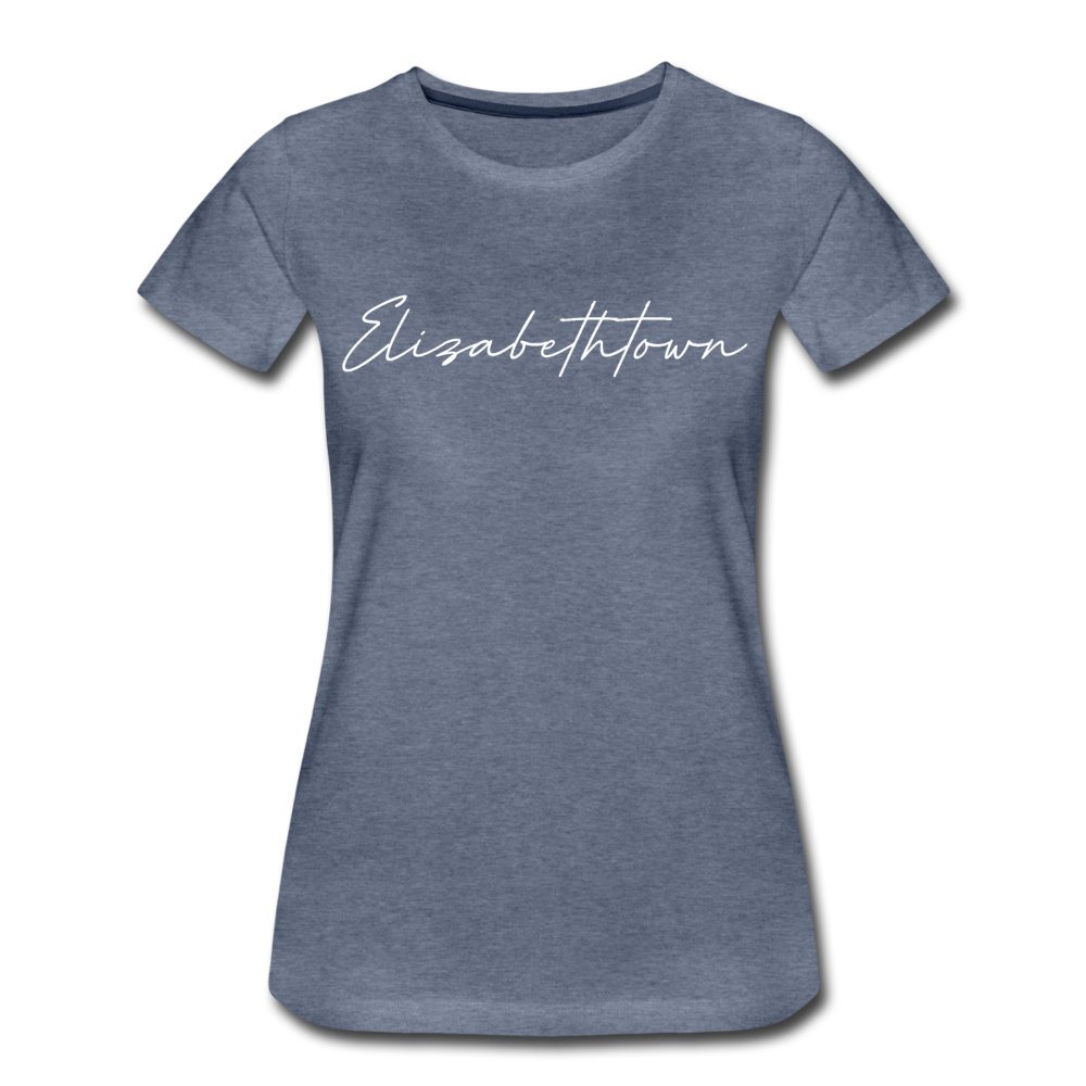 Elizabethtown Cursive Women's T-Shirt - heather blue