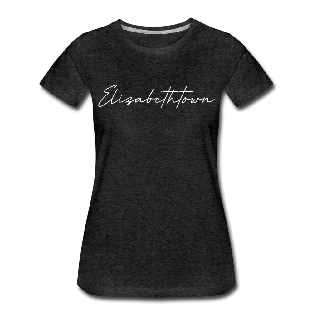 Elizabethtown Cursive Women's T-Shirt - charcoal gray