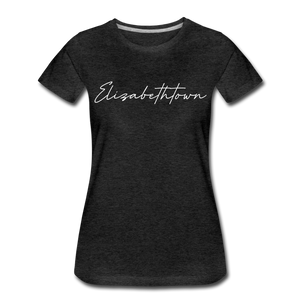 Elizabethtown Cursive Women's T-Shirt - charcoal gray