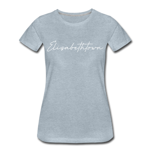 Elizabethtown Cursive Women's T-Shirt - heather ice blue