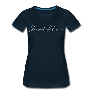 Elizabethtown Cursive Women's T-Shirt - deep navy