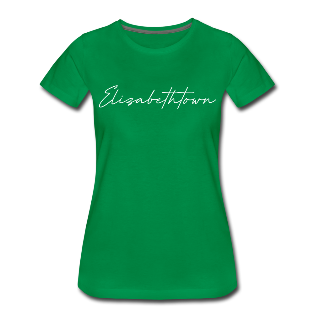 Elizabethtown Cursive Women's T-Shirt - kelly green