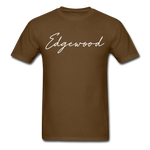 Edgewood Cursive T-Shirt - brown