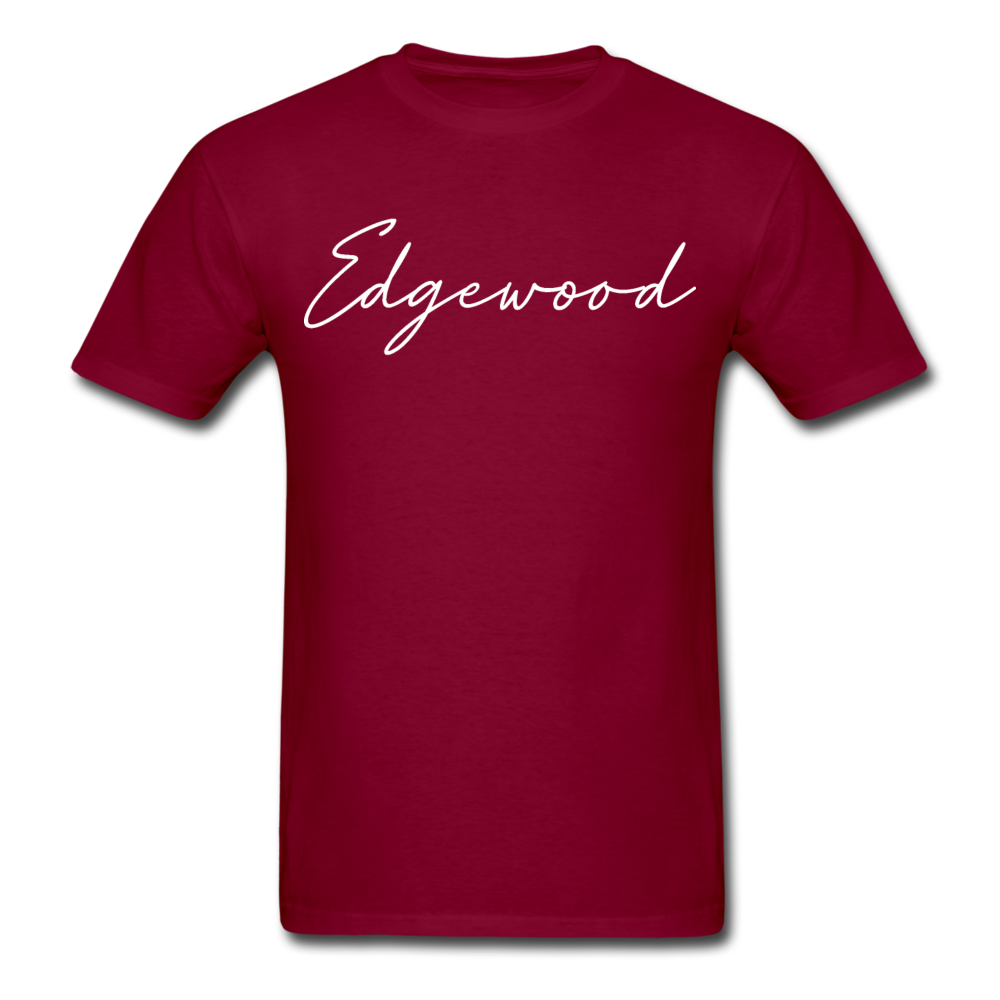 Edgewood Cursive T-Shirt - burgundy