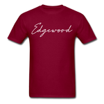 Edgewood Cursive T-Shirt - burgundy