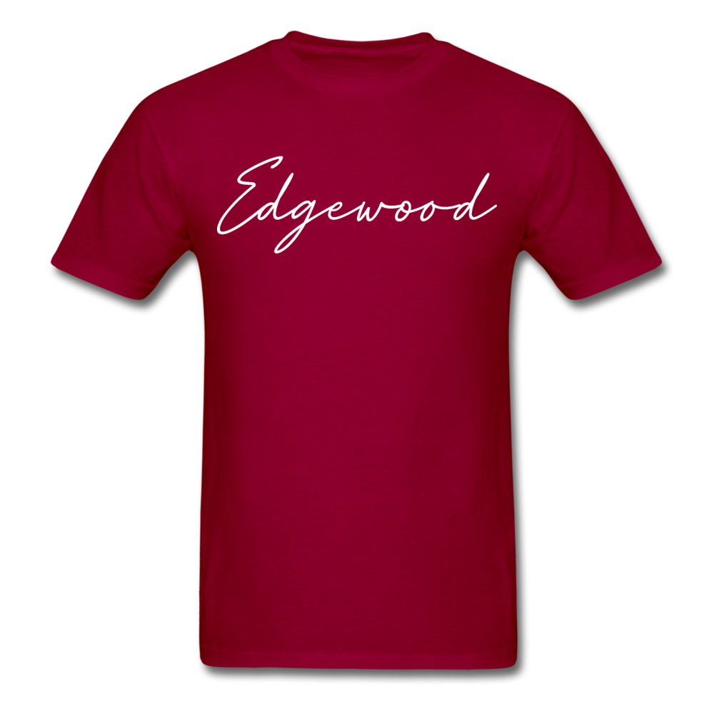 Edgewood Cursive T-Shirt - dark red