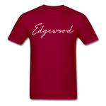 Edgewood Cursive T-Shirt - dark red