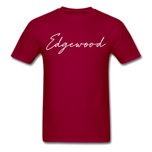 Edgewood Cursive T-Shirt - dark red