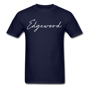 Edgewood Cursive T-Shirt - navy