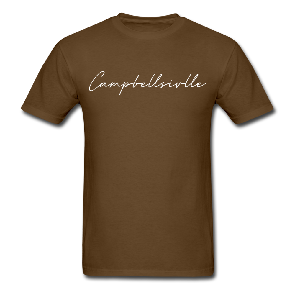 Campbellsville Cursive T-Shirt - brown