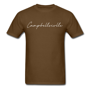 Campbellsville Cursive T-Shirt - brown