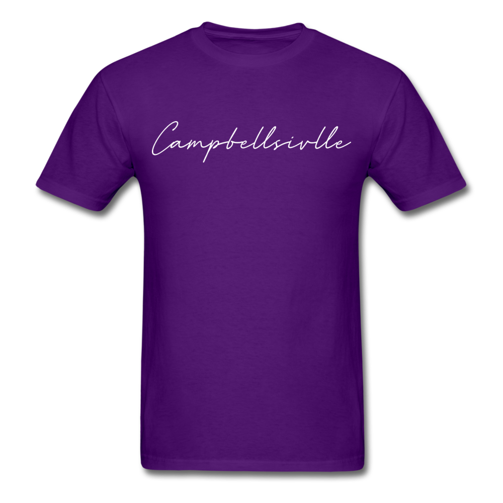 Campbellsville Cursive T-Shirt - purple