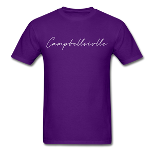 Campbellsville Cursive T-Shirt - purple