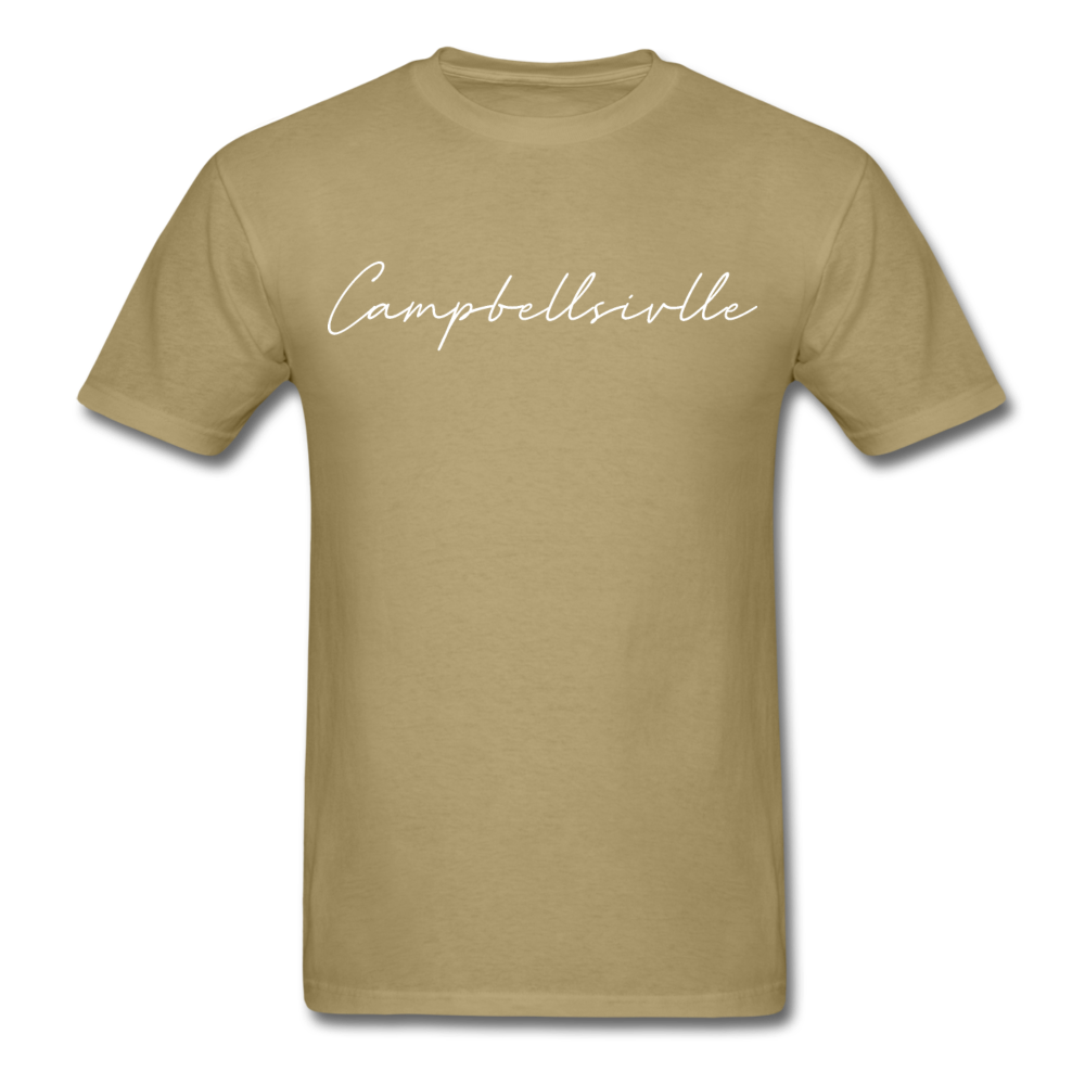 Campbellsville Cursive T-Shirt - khaki