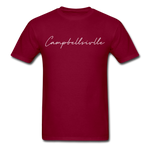 Campbellsville Cursive T-Shirt - burgundy