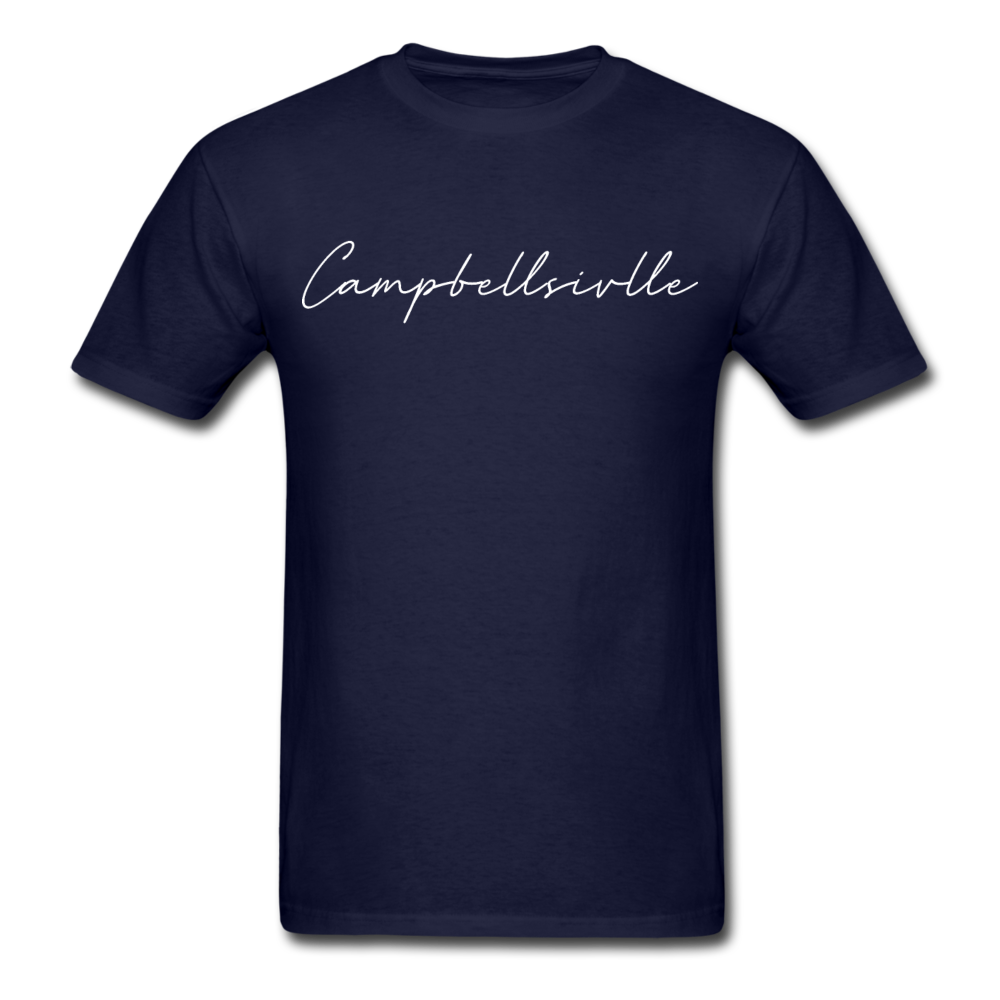 Campbellsville Cursive T-Shirt - navy