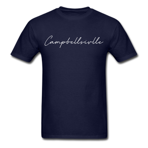 Campbellsville Cursive T-Shirt - navy