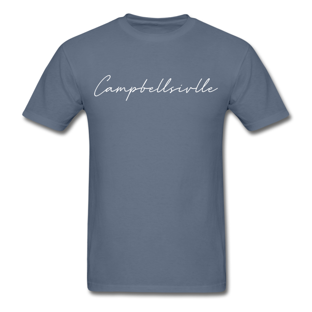 Campbellsville Cursive T-Shirt - denim