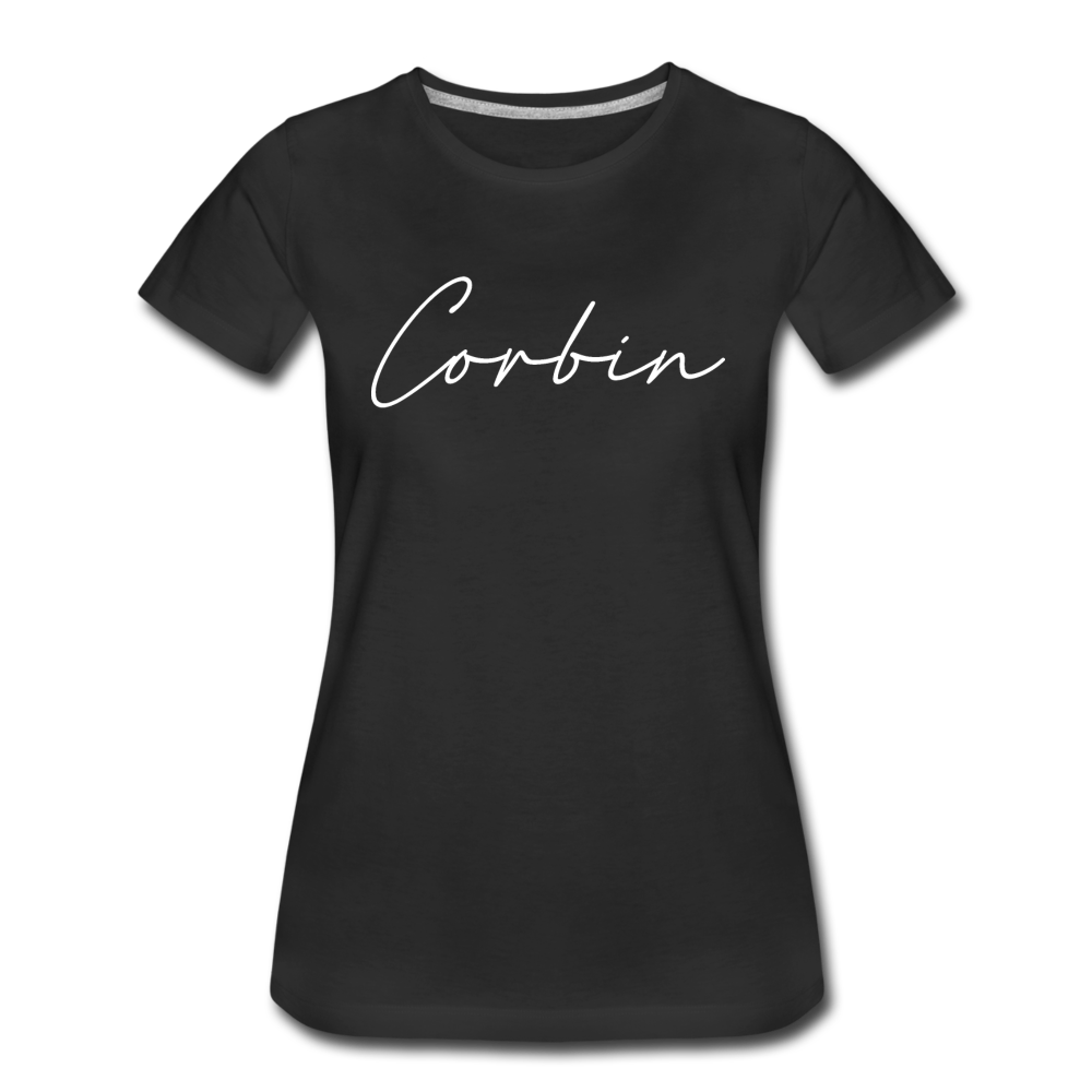 Corbin Cursive Women's T-Shirt - black