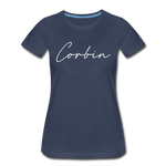 Corbin Cursive Women's T-Shirt - navy