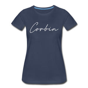 Corbin Cursive Women's T-Shirt - navy