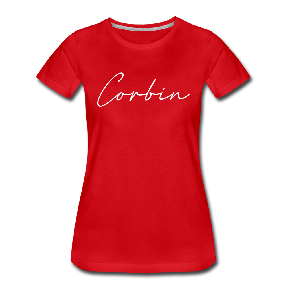 Corbin Cursive Women's T-Shirt - red