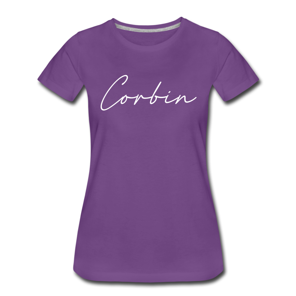 Corbin Cursive Women's T-Shirt - purple