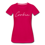 Corbin Cursive Women's T-Shirt - dark pink