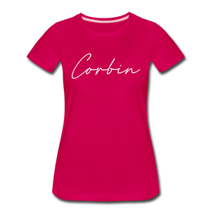 Corbin Cursive Women's T-Shirt - dark pink