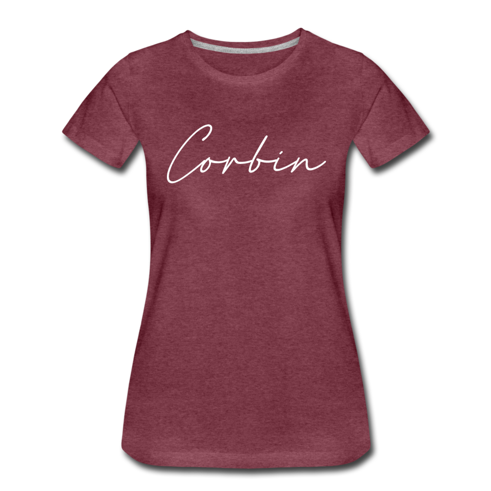 Corbin Cursive Women's T-Shirt - heather burgundy