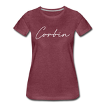 Corbin Cursive Women's T-Shirt - heather burgundy