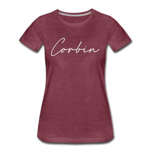 Corbin Cursive Women's T-Shirt - heather burgundy