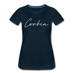 Corbin Cursive Women's T-Shirt - deep navy