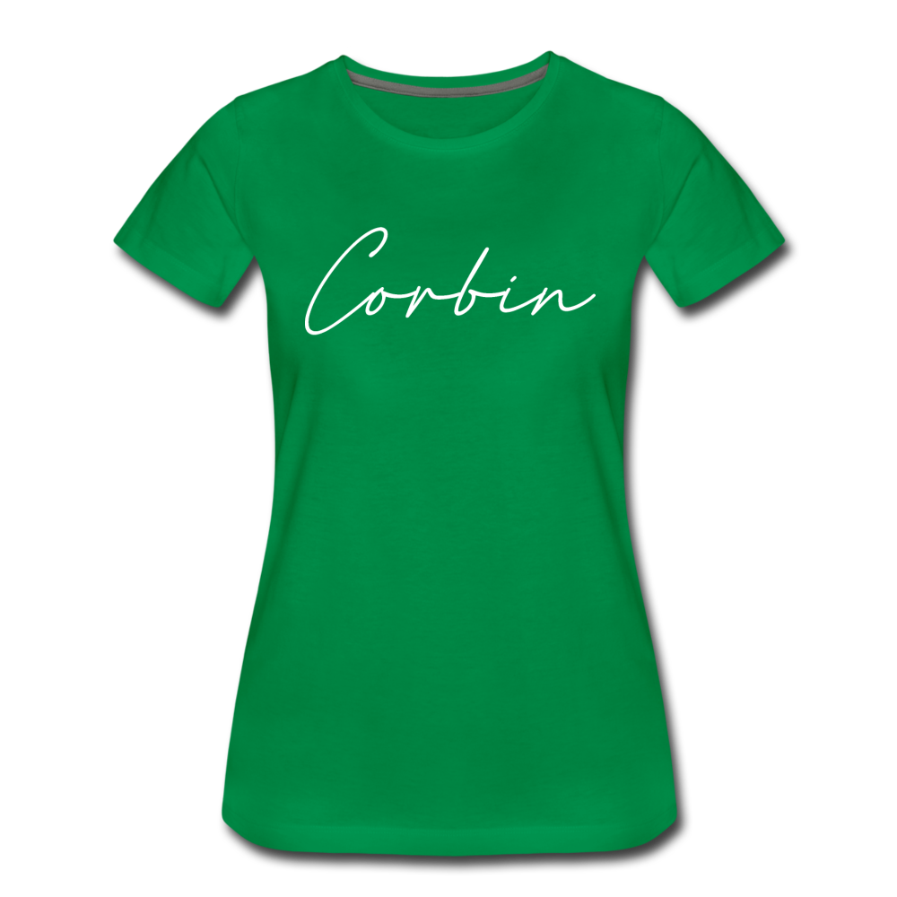 Corbin Cursive Women's T-Shirt - kelly green