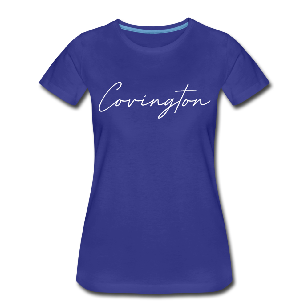 Covingston Cursive Women's T-Shirt - royal blue