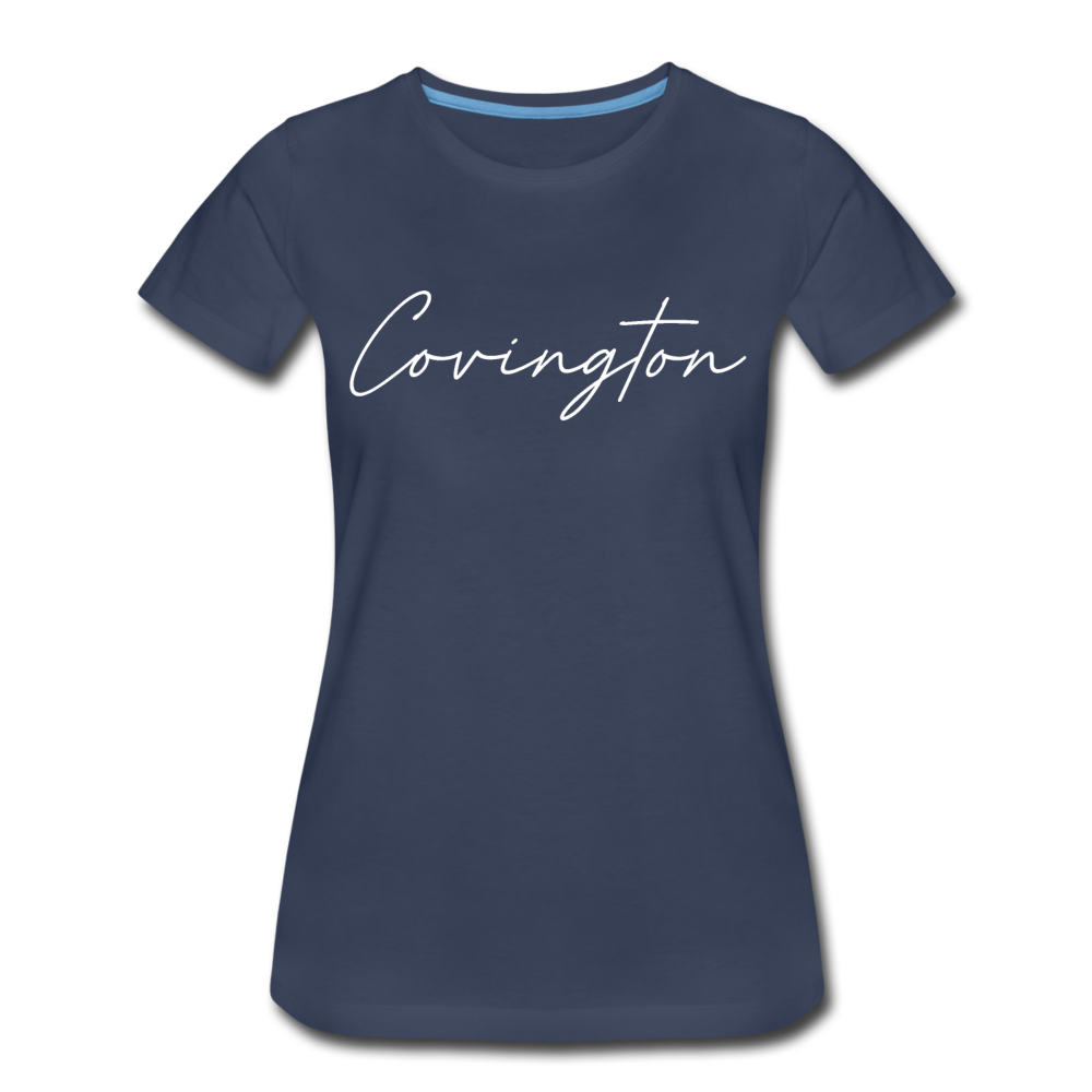 Covingston Cursive Women's T-Shirt - navy
