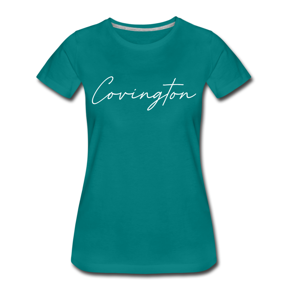 Covingston Cursive Women's T-Shirt - teal