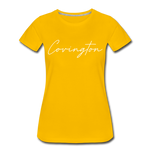 Covingston Cursive Women's T-Shirt - sun yellow
