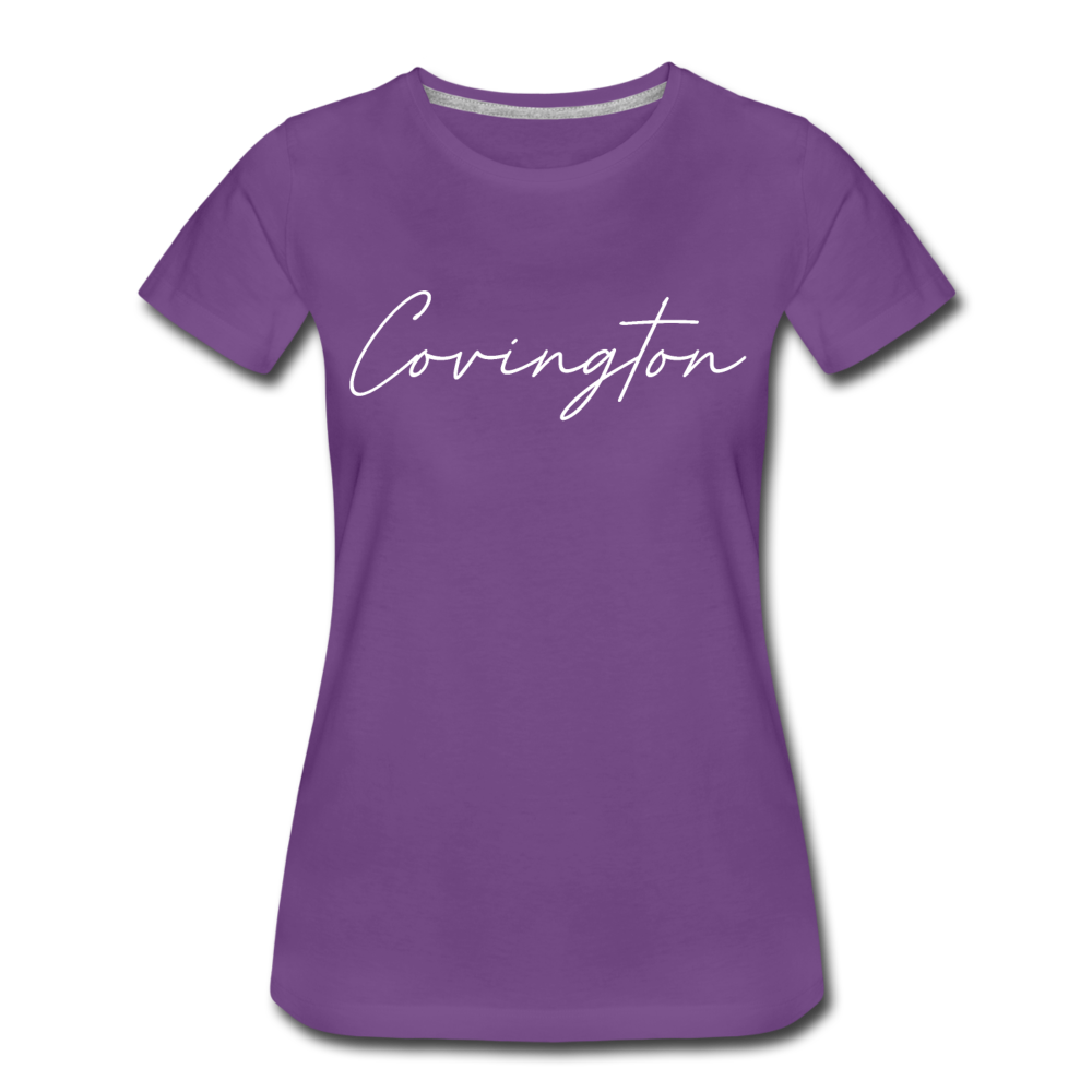 Covingston Cursive Women's T-Shirt - purple