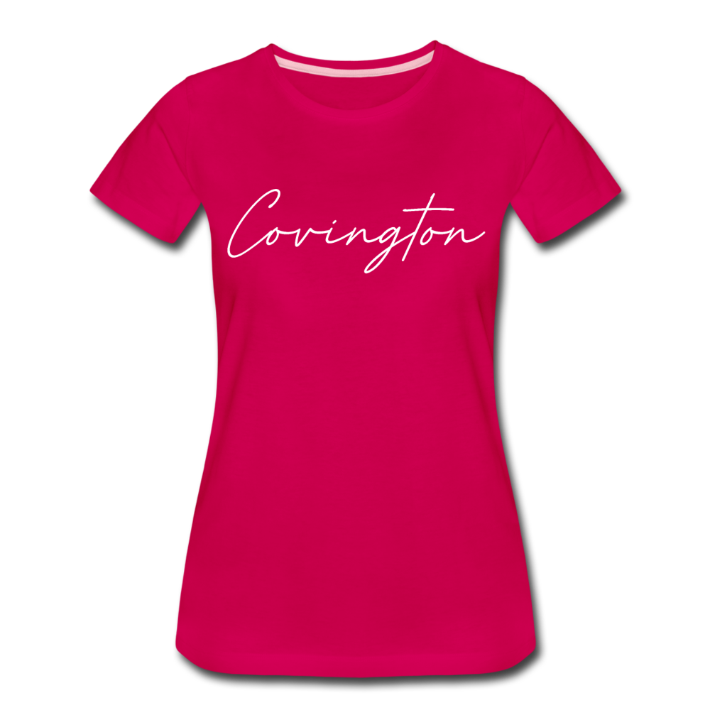 Covingston Cursive Women's T-Shirt - dark pink