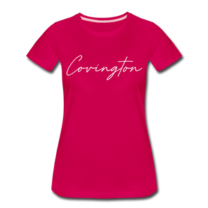 Covingston Cursive Women's T-Shirt - dark pink