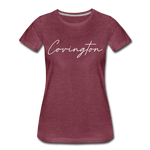 Covingston Cursive Women's T-Shirt - heather burgundy