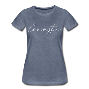 Covingston Cursive Women's T-Shirt - heather blue
