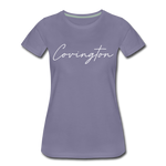 Covingston Cursive Women's T-Shirt - washed violet
