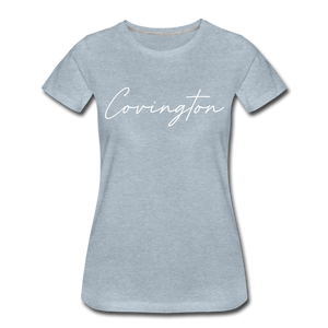 Covingston Cursive Women's T-Shirt - heather ice blue
